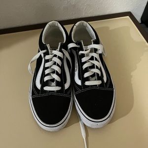 Black and white vans